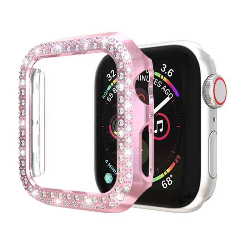 Unglaublich Gut Apple Watch Series 4 44mm Plastik und Strass Hülle