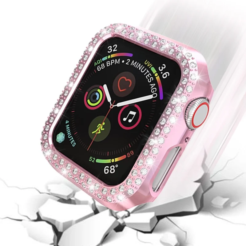 Unglaublich Gut Apple Watch Series 4 44mm Plastik und Strass Hülle
