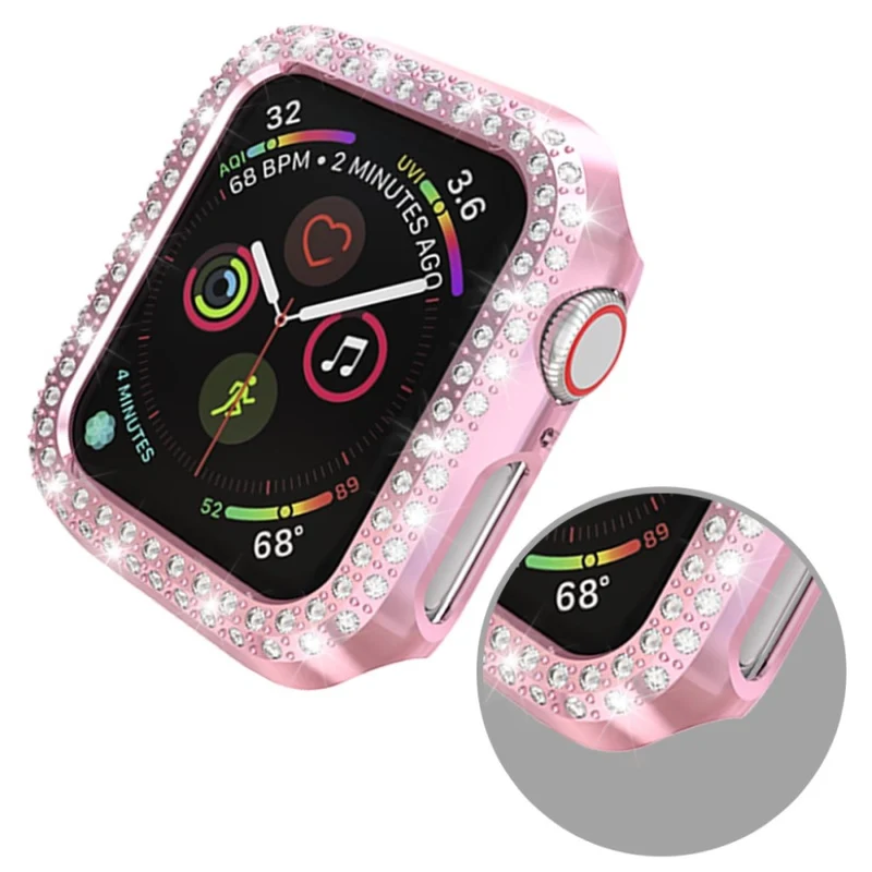 Unglaublich Gut Apple Watch Series 4 44mm Plastik und Strass Hülle