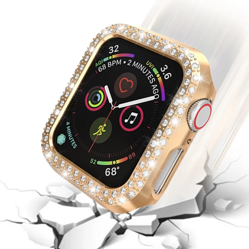 Unglaublich Gut Apple Watch Series 4 44mm Plastik und Strass Hülle