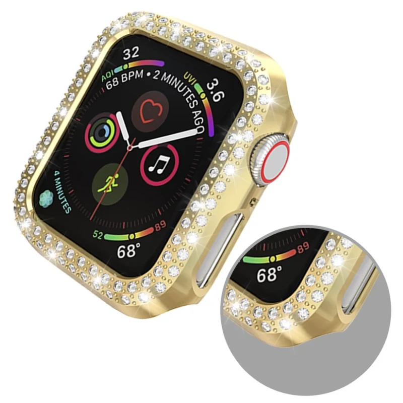 Unglaublich Gut Apple Watch Series 4 44mm Plastik und Strass Hülle