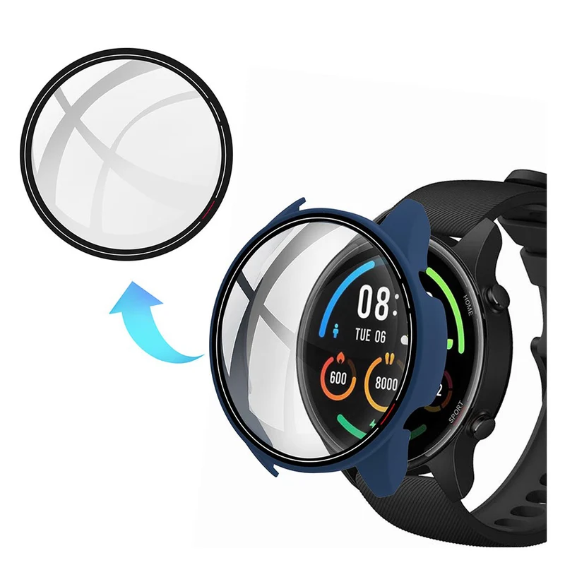 Unglaublich Stylisch Xiaomi Mi Watch Color Hülle mit Displayschutz in Plastik und Glas
