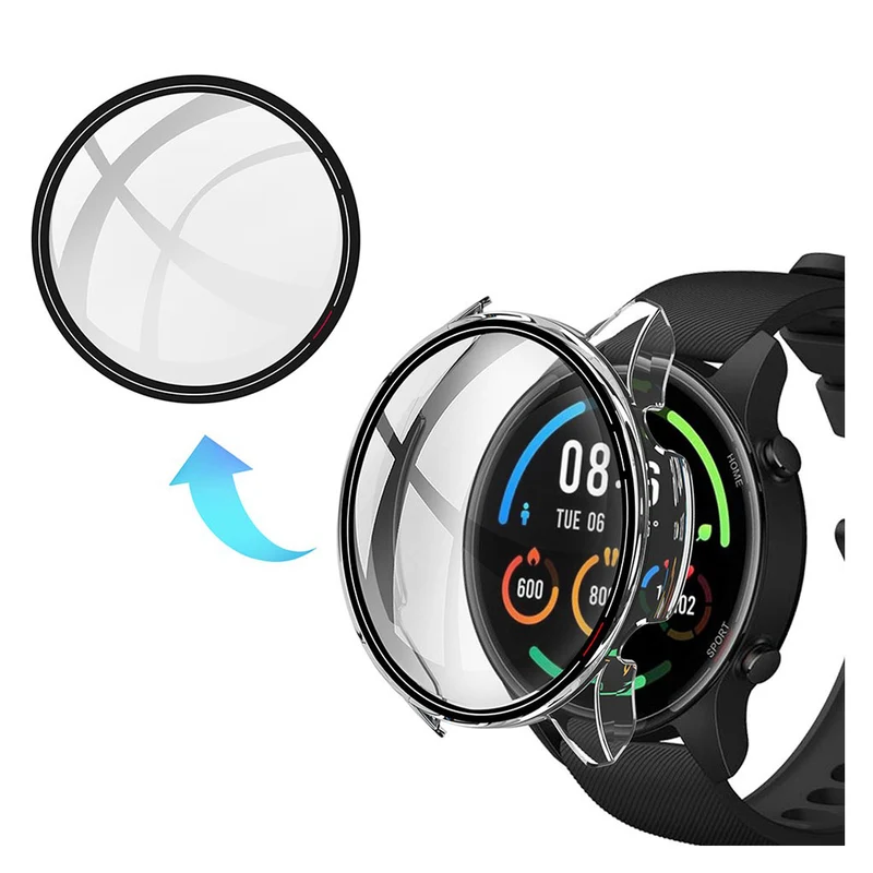 Unglaublich Stylisch Xiaomi Mi Watch Color Hülle mit Displayschutz in Plastik und Glas