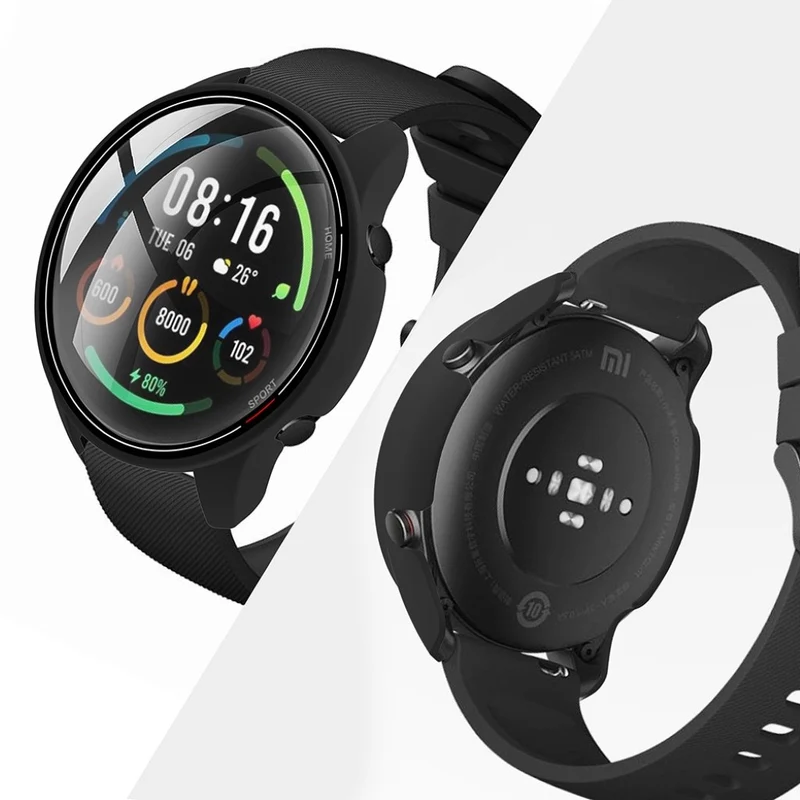 Unglaublich Stylisch Xiaomi Mi Watch Color Hülle mit Displayschutz in Plastik und Glas