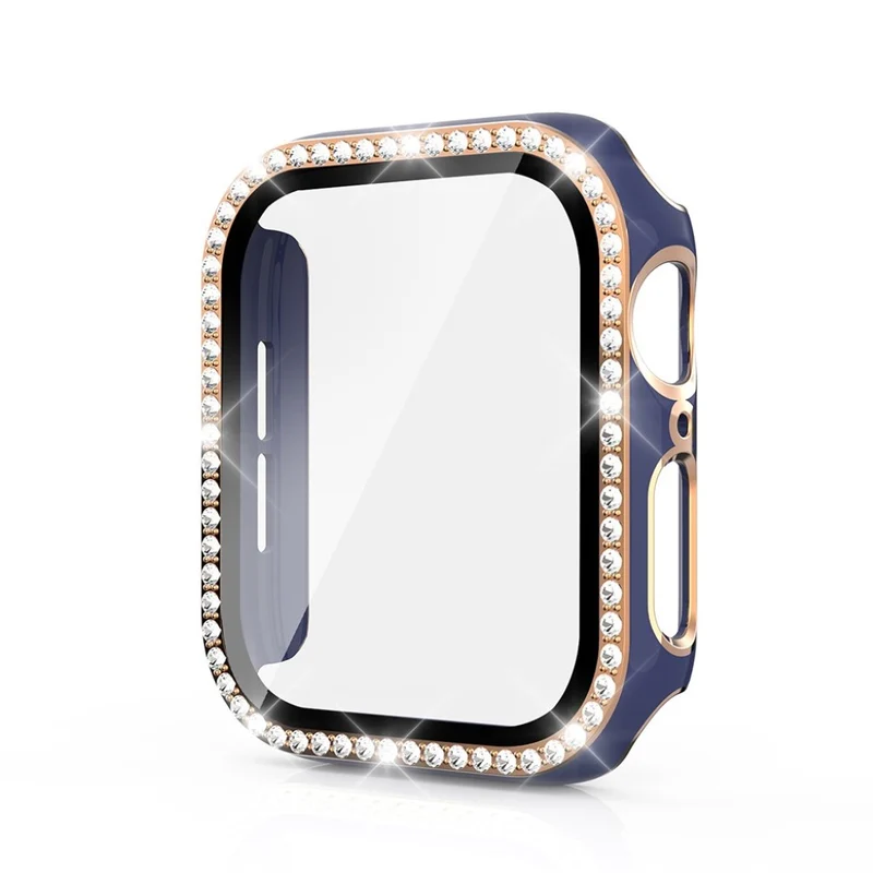 Unglaublich Modisch Apple Watch 40mm Hülle mit Displayschutz in Plastik, Strass und Gehärtetes Glas
