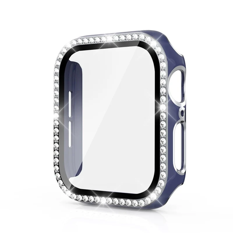 Unglaublich Modisch Apple Watch 40mm Hülle mit Displayschutz in Plastik, Strass und Gehärtetes Glas