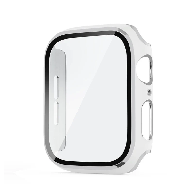 Mega Modisch Apple Watch Series 6 40mm / Apple Watch Series 5 40mm Universell Hülle mit Displayschutz in Silikon / TPU und Gehärtetes Glas