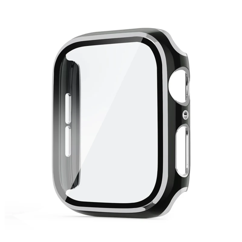 Mega Modisch Apple Watch Series 6 40mm / Apple Watch Series 5 40mm Universell Hülle mit Displayschutz in Silikon / TPU und Gehärtetes Glas