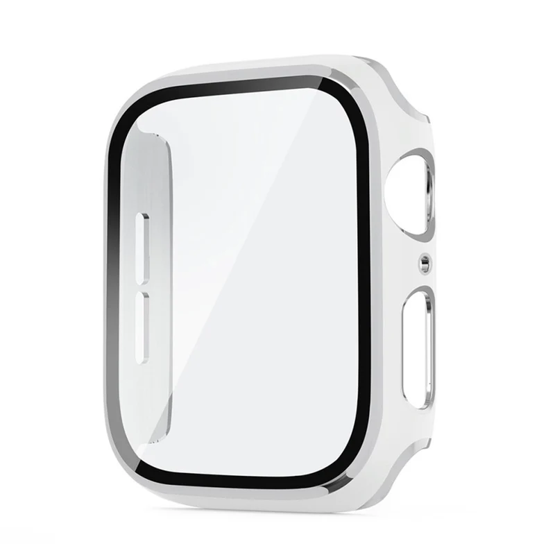 Mega Stylisch Apple Watch Series 6 44mm / Apple Watch Series 5 44mm Universell Hülle mit Displayschutz in Silikon / TPU und Gehärtetes Glas