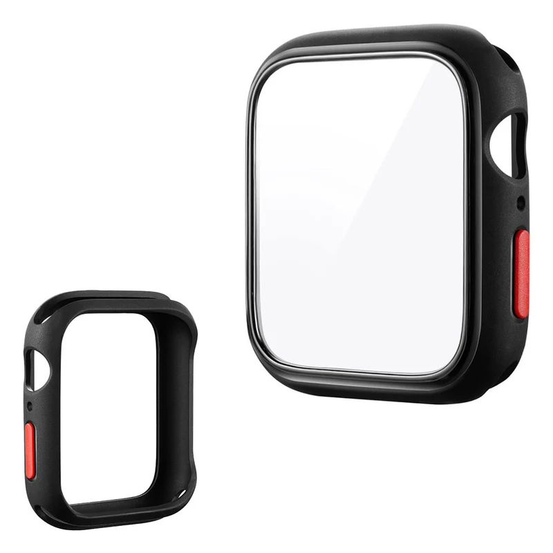 Super Modisch Universell Apple Hülle mit Displayschutz in Silikon / TPU und Gehärtetes Glas