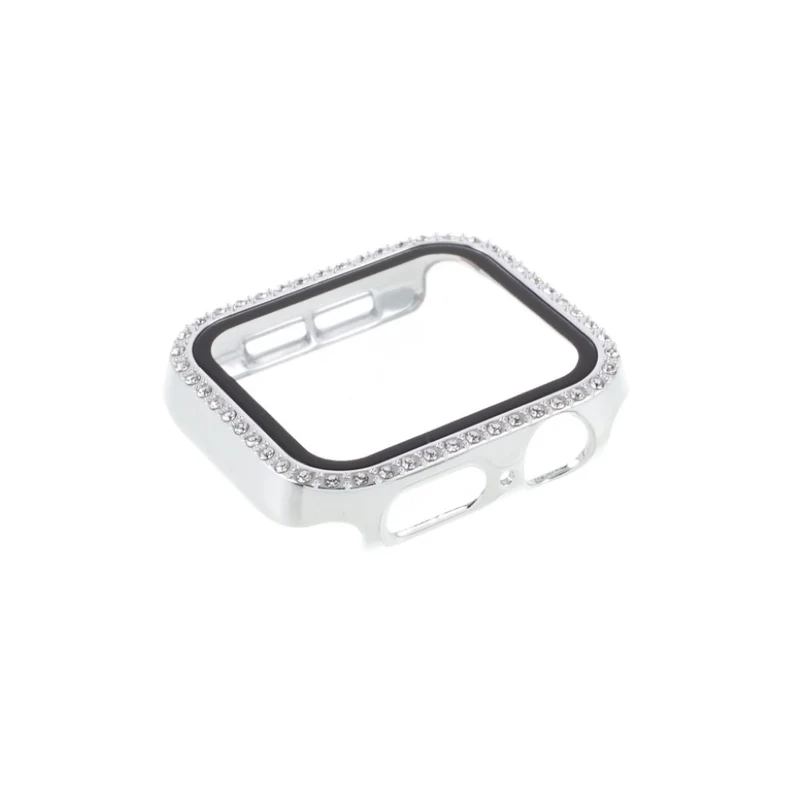 Mega Stylisch Universell Apple Hülle mit Displayschutz in Strass, Silikon / TPU und Gehärtetes Glas