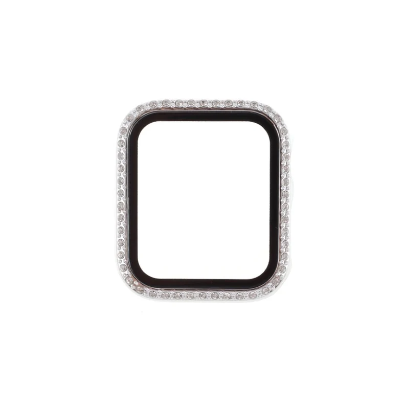 Mega Stylisch Universell Apple Hülle mit Displayschutz in Strass, Silikon / TPU und Gehärtetes Glas