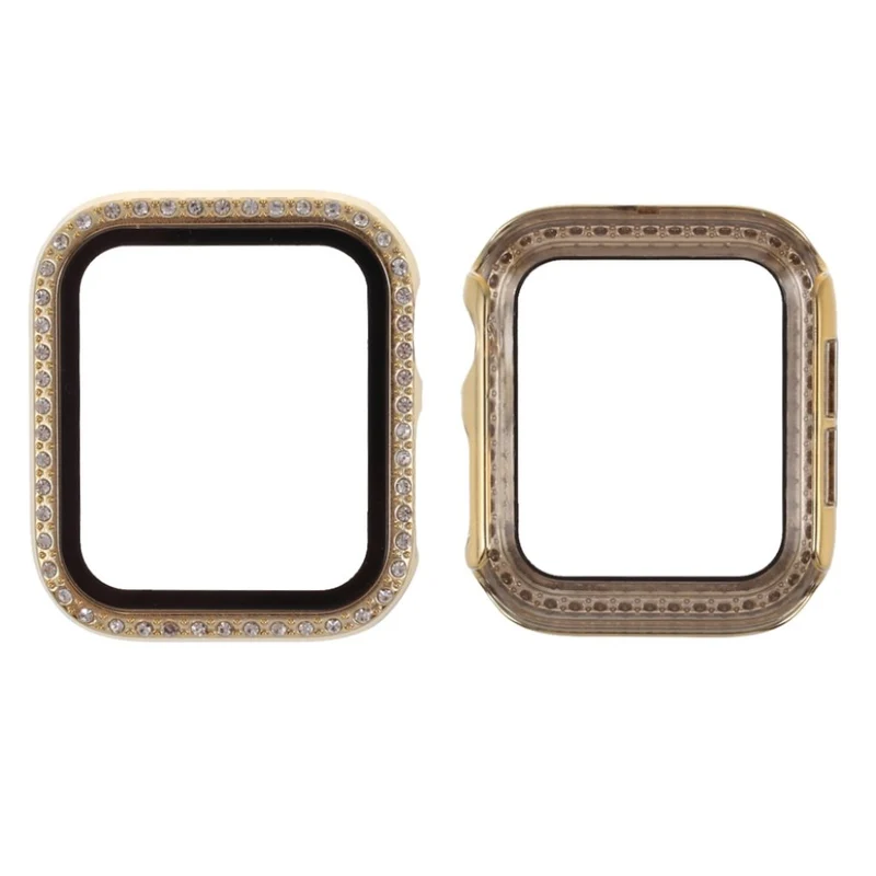 Mega Stylisch Universell Apple Hülle mit Displayschutz in Strass, Silikon / TPU und Gehärtetes Glas