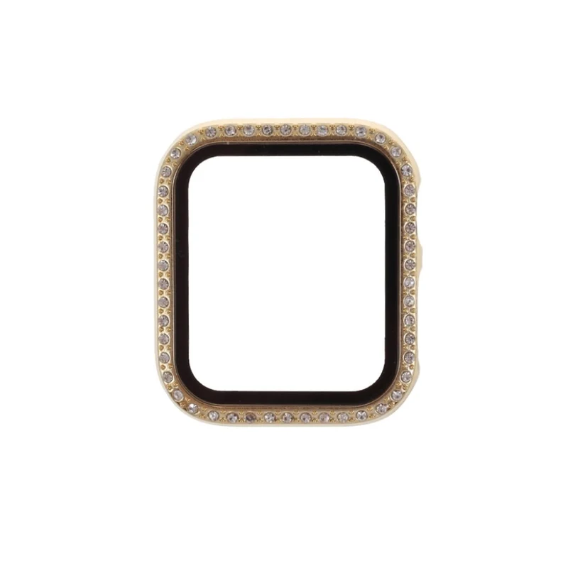 Mega Stylisch Universell Apple Hülle mit Displayschutz in Strass, Silikon / TPU und Gehärtetes Glas