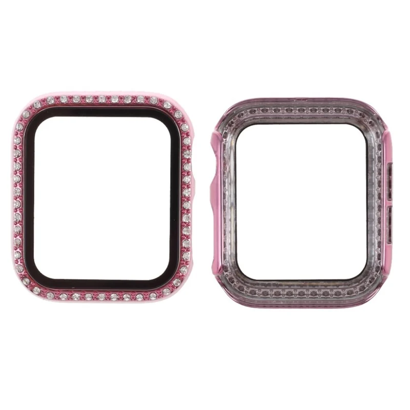 Mega Stylisch Universell Apple Hülle mit Displayschutz in Strass, Silikon / TPU und Gehärtetes Glas