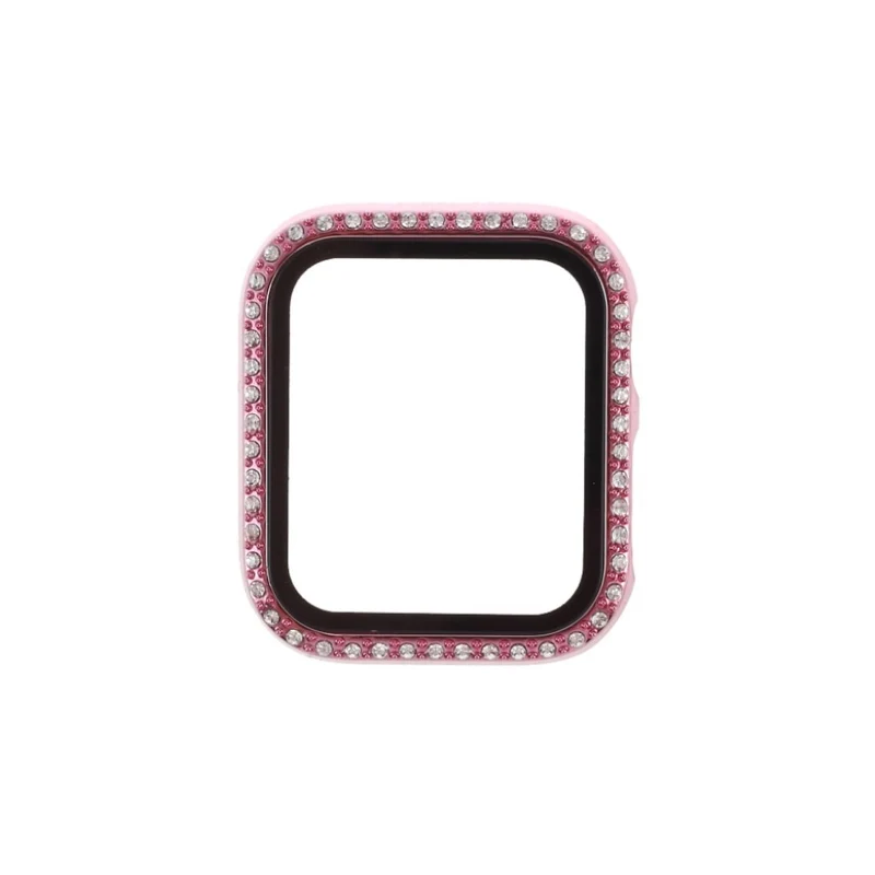 Mega Stylisch Universell Apple Hülle mit Displayschutz in Strass, Silikon / TPU und Gehärtetes Glas