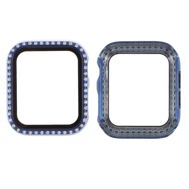 Mega Stylisch Universell Apple Hülle mit Displayschutz in Strass, Silikon / TPU und Gehärtetes Glas