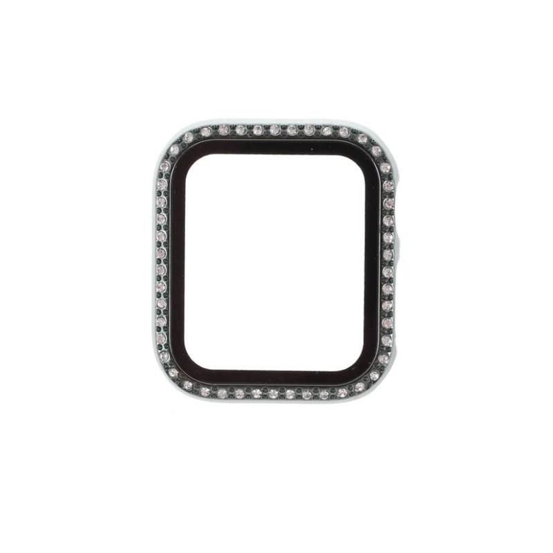 Mega Stylisch Universell Apple Hülle mit Displayschutz in Strass, Silikon / TPU und Gehärtetes Glas