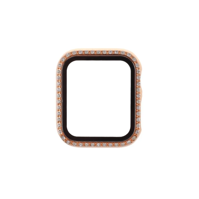 Mega Stylisch Universell Apple Hülle mit Displayschutz in Strass, Silikon / TPU und Gehärtetes Glas