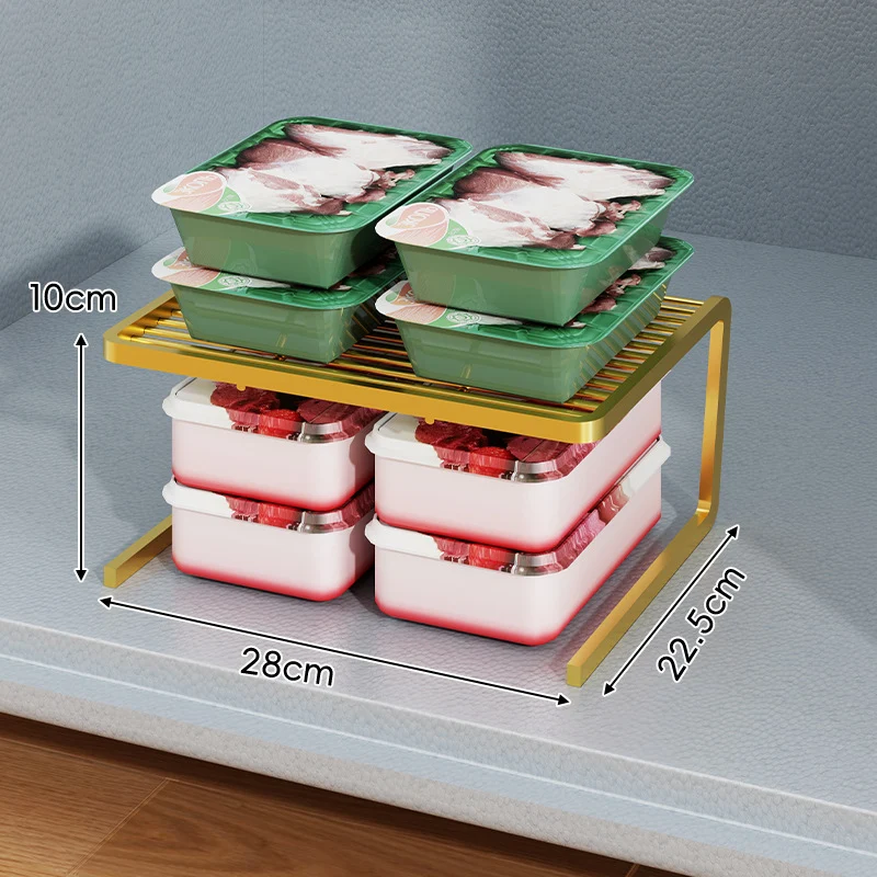 Kompakter dreistufiger slatted Metall Theken-Pantry-Organizer