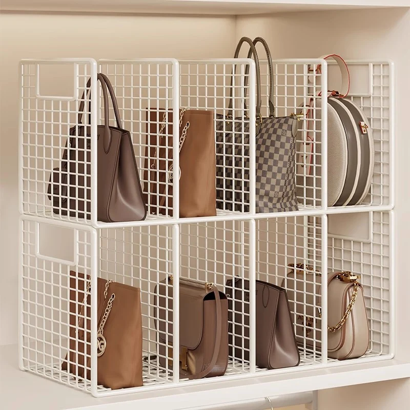 Verstellbarer Drahtgitterregal-Trenner und Handtaschen-Organizer