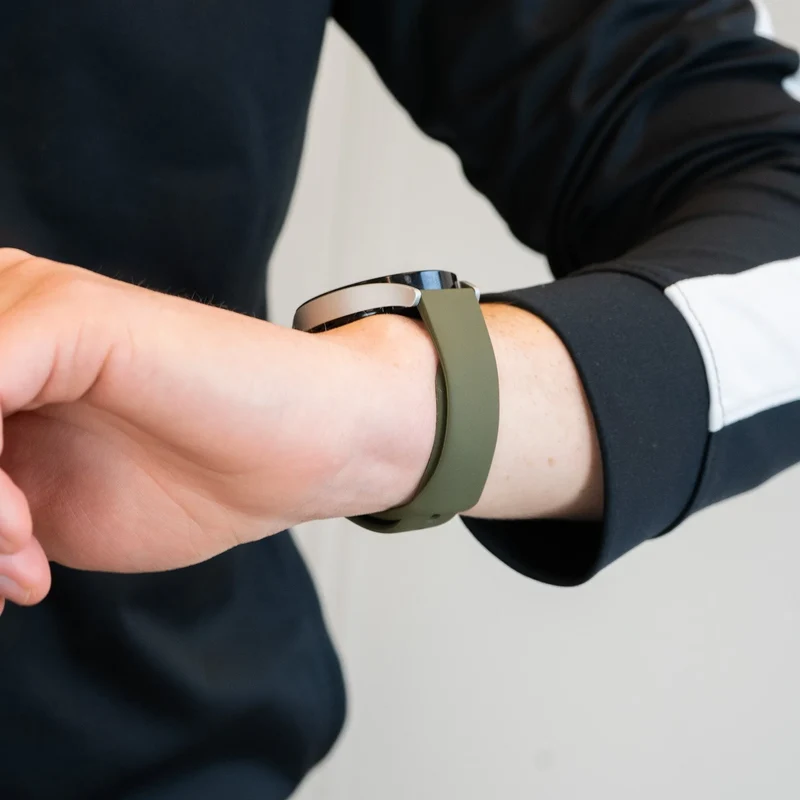 Bandz Oppo Watch S Sportarmband 'Deluxe' (Olivgrün)