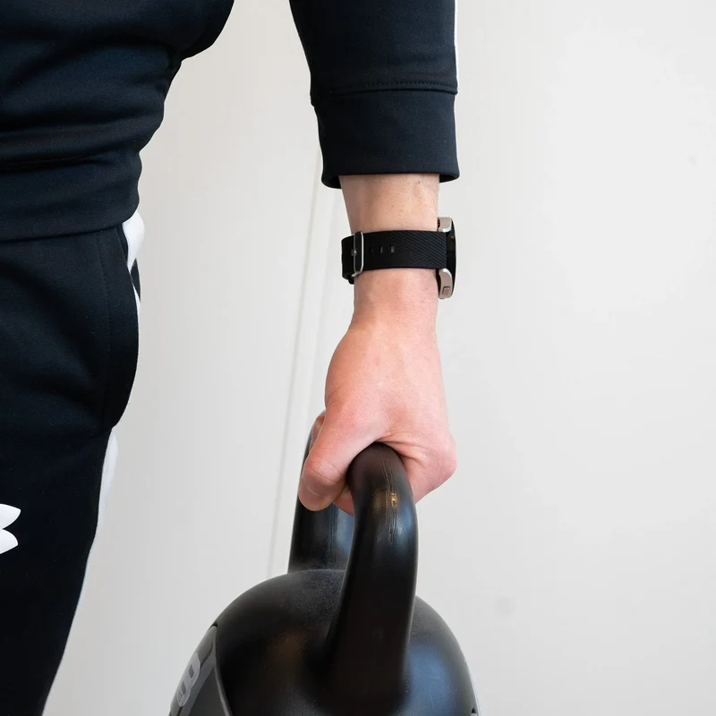 Bandz Oppo Watch S Silikonarmband 'Deluxe' (Schwarz)