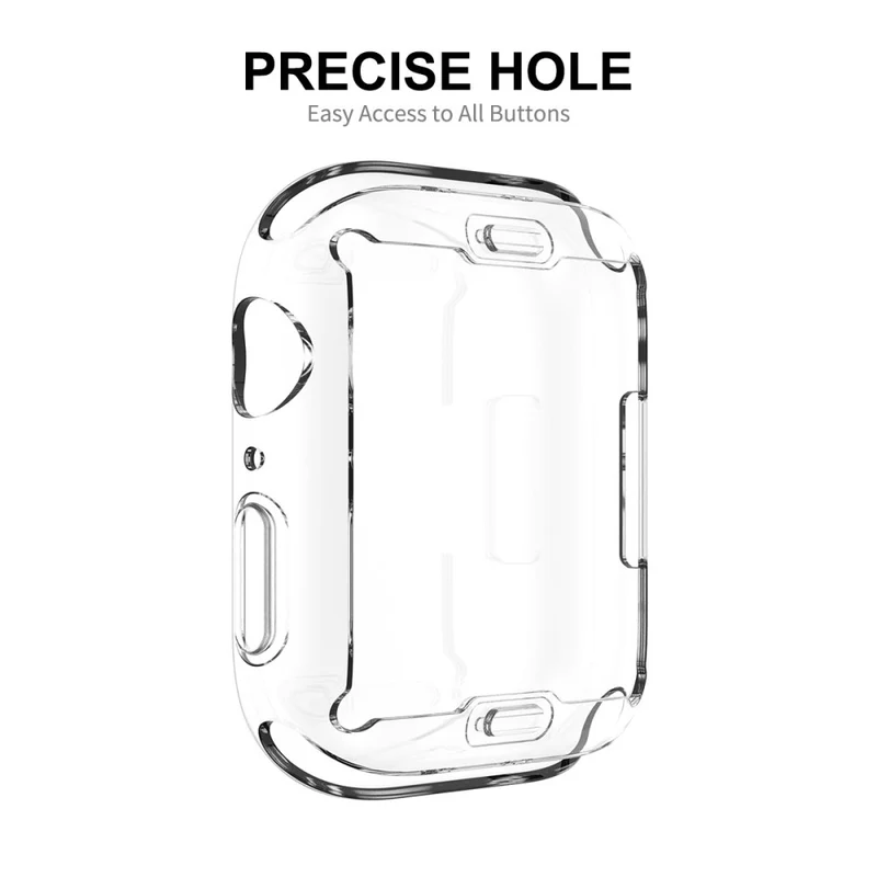 Mega Schön Apple Watch Series 7 41mm Hülle mit Displayschutz in Silikon / TPU und Gehärtetes Glas
