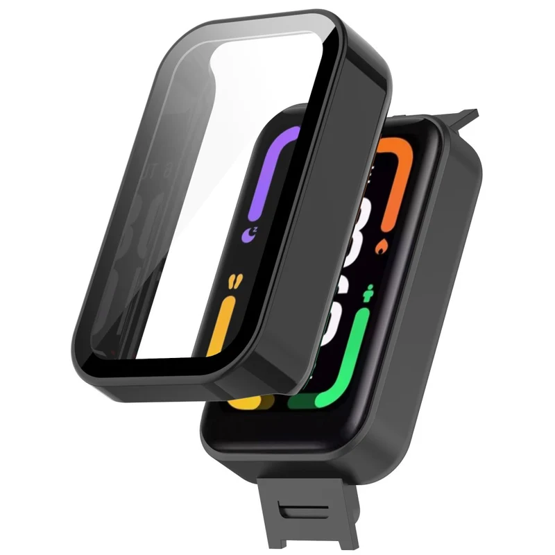 Schützend Xiaomi Redmi Smart Band Pro Hülle mit Displayschutz in Plastik und Gehärtetes Glas
