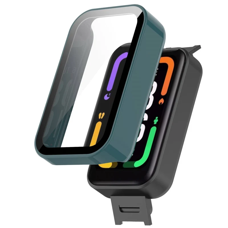 Schützend Xiaomi Redmi Smart Band Pro Hülle mit Displayschutz in Plastik und Gehärtetes Glas