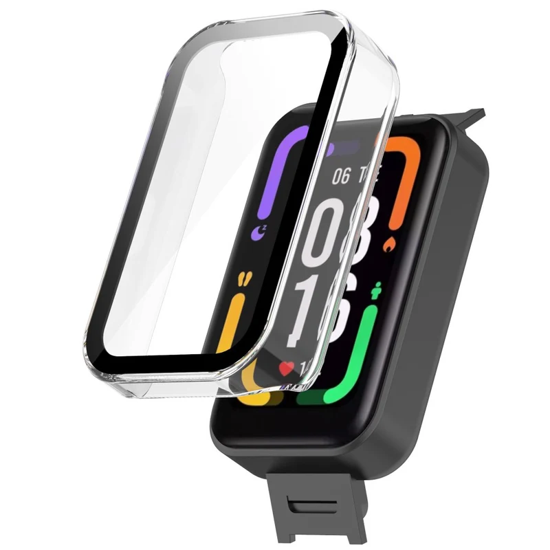 Schützend Xiaomi Redmi Smart Band Pro Hülle mit Displayschutz in Plastik und Gehärtetes Glas