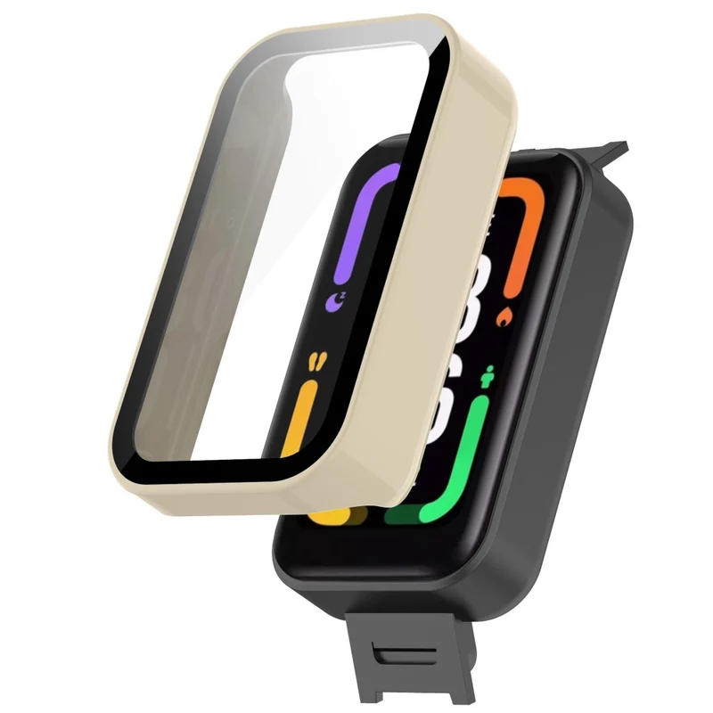 Schützend Xiaomi Redmi Smart Band Pro Hülle mit Displayschutz in Plastik und Gehärtetes Glas