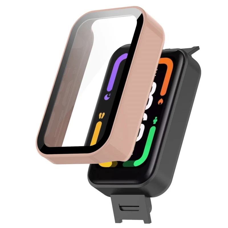 Schützend Xiaomi Redmi Smart Band Pro Hülle mit Displayschutz in Plastik und Gehärtetes Glas