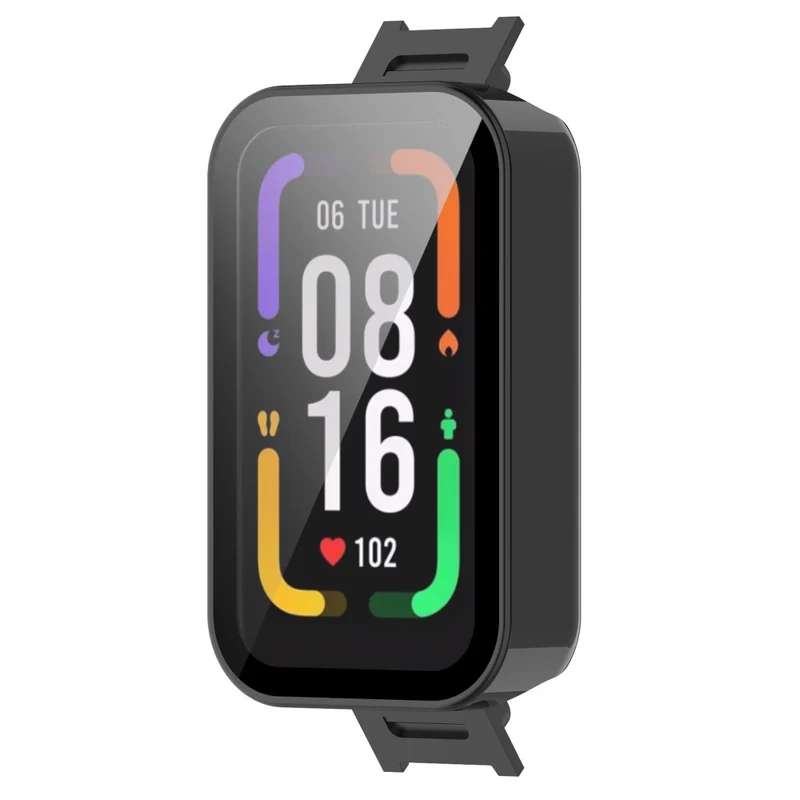 Schützend Xiaomi Redmi Smart Band Pro Hülle mit Displayschutz in Plastik und Gehärtetes Glas