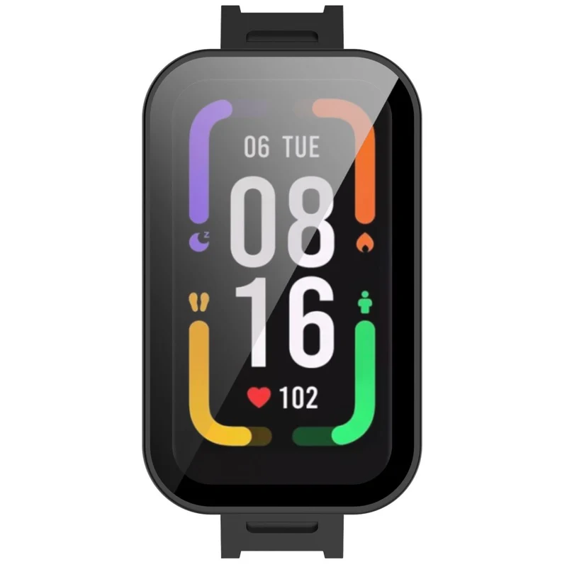 Schützend Xiaomi Redmi Smart Band Pro Hülle mit Displayschutz in Plastik und Gehärtetes Glas