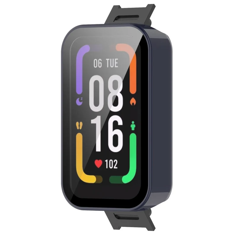 Schützend Xiaomi Redmi Smart Band Pro Hülle mit Displayschutz in Plastik und Gehärtetes Glas