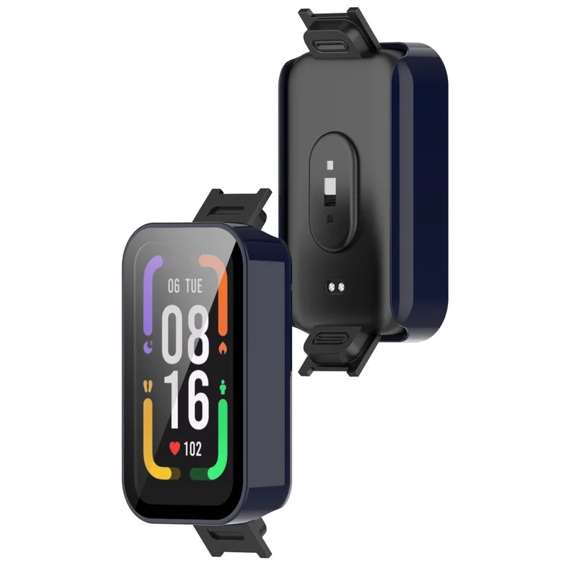 Schützend Xiaomi Redmi Smart Band Pro Hülle mit Displayschutz in Plastik und Gehärtetes Glas