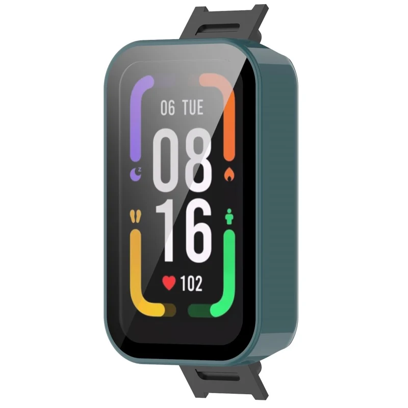 Schützend Xiaomi Redmi Smart Band Pro Hülle mit Displayschutz in Plastik und Gehärtetes Glas