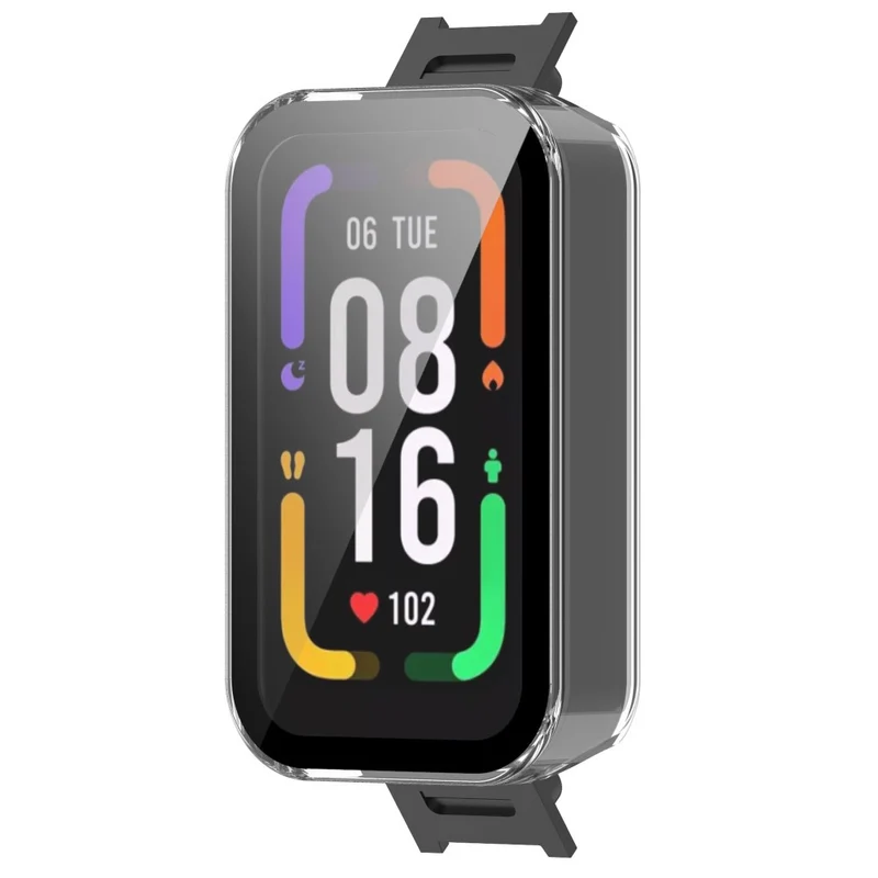 Schützend Xiaomi Redmi Smart Band Pro Hülle mit Displayschutz in Plastik und Gehärtetes Glas