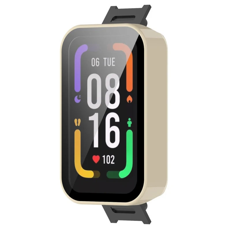 Schützend Xiaomi Redmi Smart Band Pro Hülle mit Displayschutz in Plastik und Gehärtetes Glas