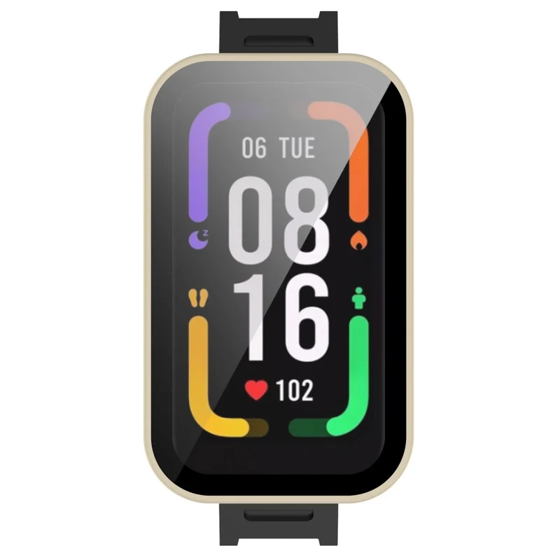 Schützend Xiaomi Redmi Smart Band Pro Hülle mit Displayschutz in Plastik und Gehärtetes Glas