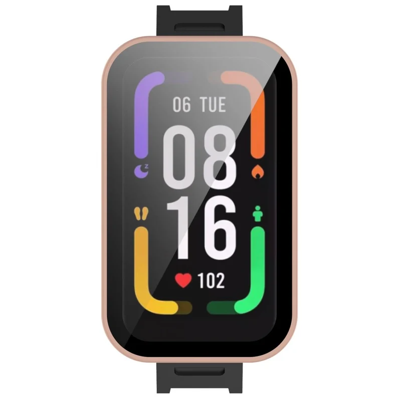 Schützend Xiaomi Redmi Smart Band Pro Hülle mit Displayschutz in Plastik und Gehärtetes Glas