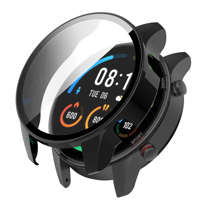 Großartig Xiaomi Mi Watch Color Sports Hülle mit Displayschutz in Plastik und Gehärtetes Glas