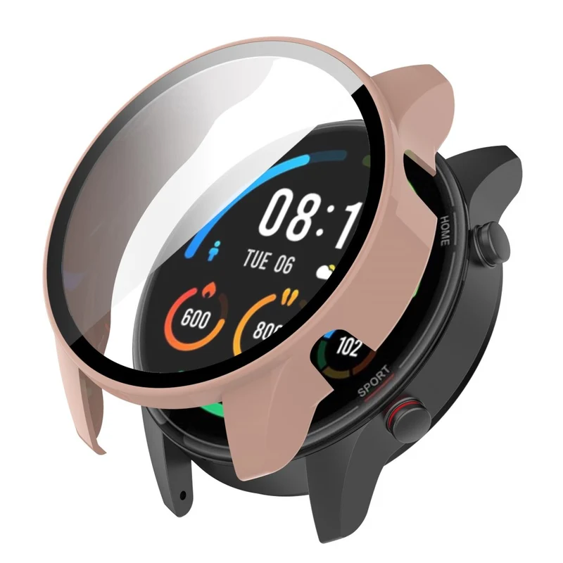 Großartig Xiaomi Mi Watch Color Sports Hülle mit Displayschutz in Plastik und Gehärtetes Glas