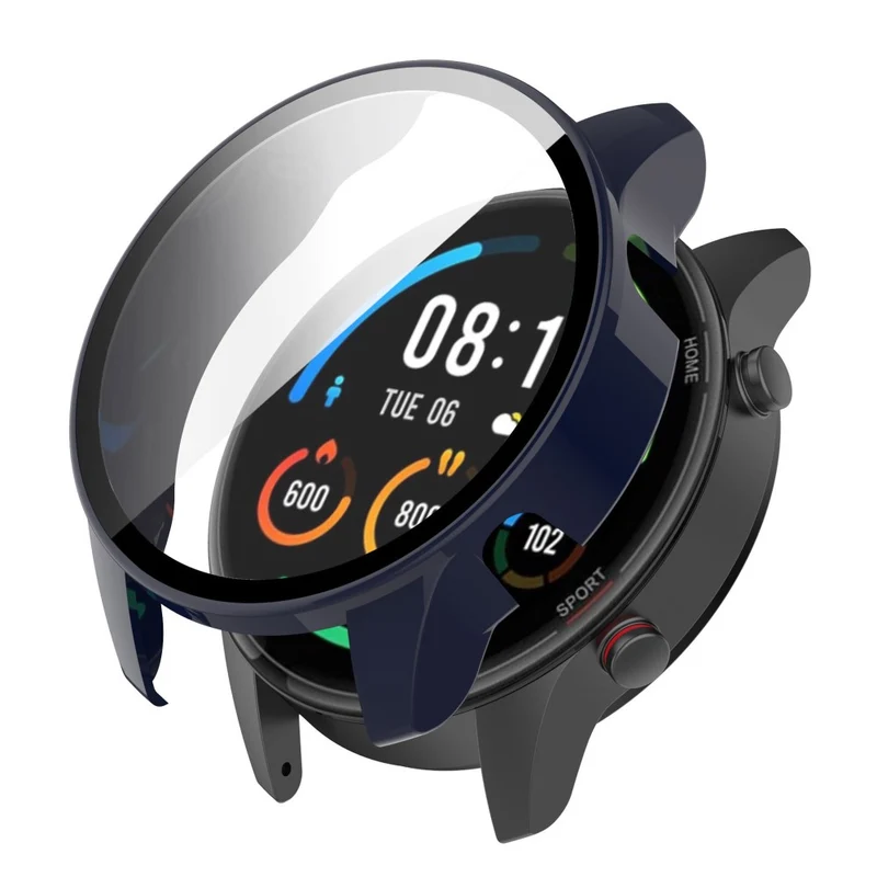 Großartig Xiaomi Mi Watch Color Sports Hülle mit Displayschutz in Plastik und Gehärtetes Glas