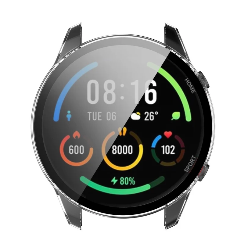 Großartig Xiaomi Mi Watch Color Sports Hülle mit Displayschutz in Plastik und Gehärtetes Glas