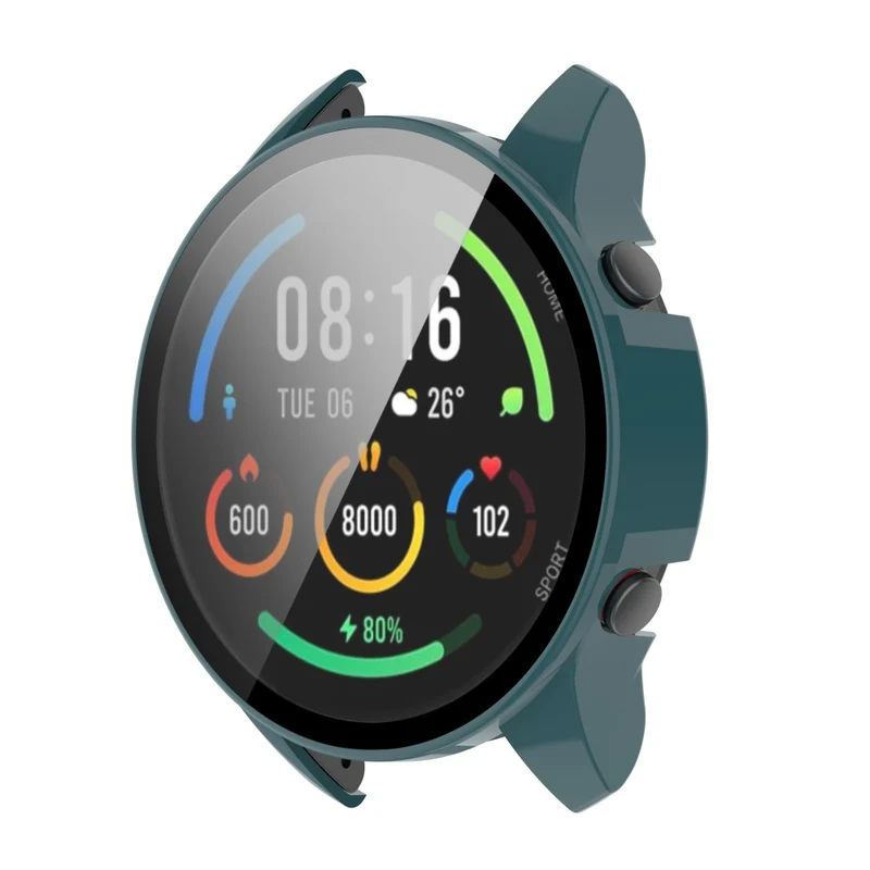 Großartig Xiaomi Mi Watch Color Sports Hülle mit Displayschutz in Plastik und Gehärtetes Glas