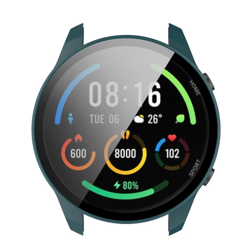 Großartig Xiaomi Mi Watch Color Sports Hülle mit Displayschutz in Plastik und Gehärtetes Glas
