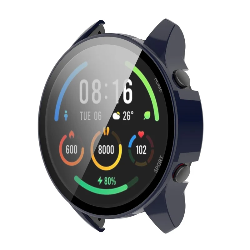 Großartig Xiaomi Mi Watch Color Sports Hülle mit Displayschutz in Plastik und Gehärtetes Glas