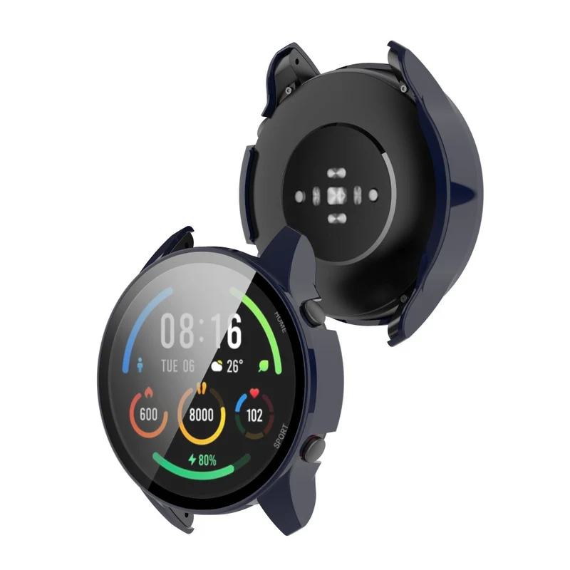 Großartig Xiaomi Mi Watch Color Sports Hülle mit Displayschutz in Plastik und Gehärtetes Glas